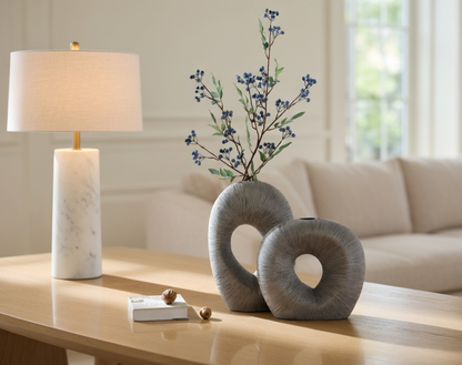 Modern sculptural, organic, and wabi-sabi-inspired,Abstract, Open-Circle Form