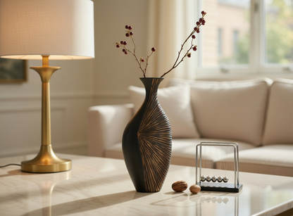 Modern tribal, sculptural, and contemporary luxury,Asymmetrical, vase