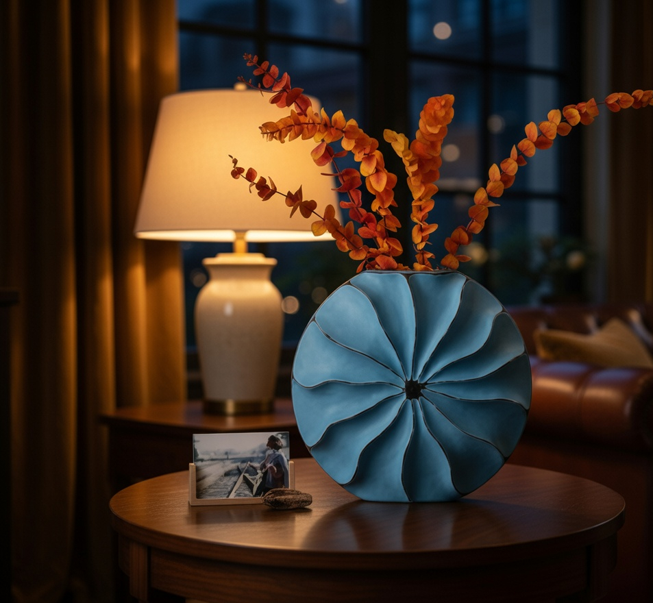 Modern artistic, sculptural, and contemporary eclectic,Round, Organic Shape