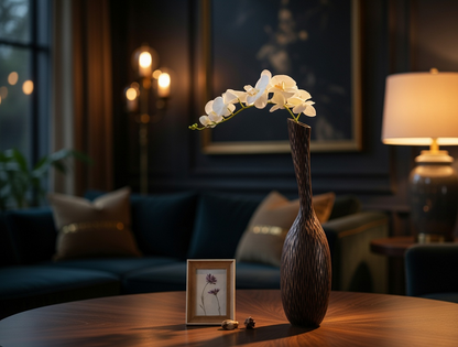 Modern tribal, sculptural, and organic contemporary,Tall, Slender, and Curved Form, vase