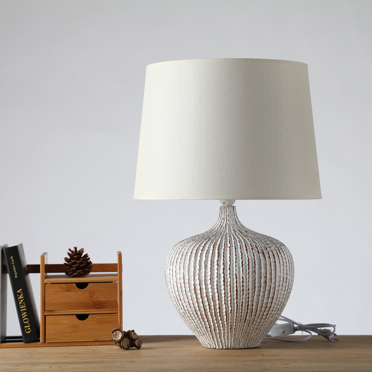 Modern, minimalist, and slightly Rustic style lamp