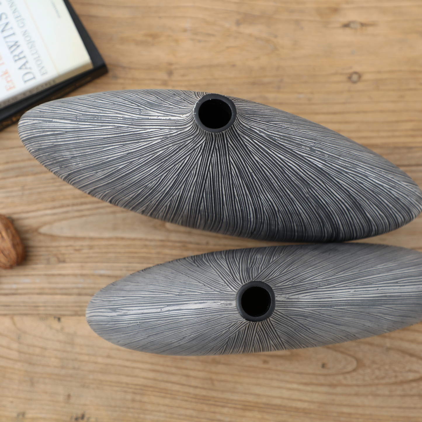 Modern organic, minimalist, and wabi-sabi-inspired, Sleek, Sculptural Forms, vase