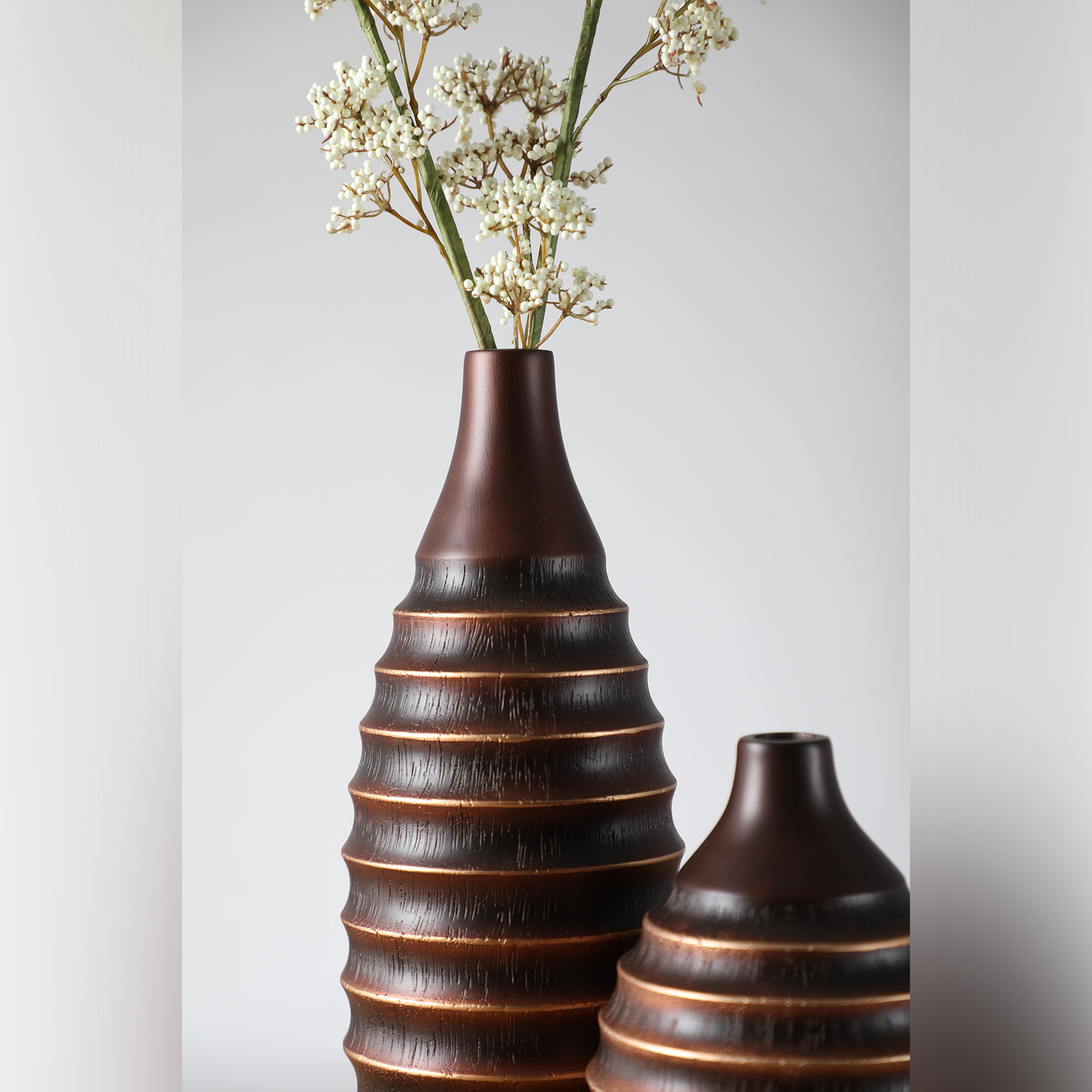 Rustic, tribal, and artisanal-inspired, Ribbed, Textured Surface, vase
