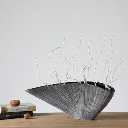 Modern organic, minimalist, and Japandi-inspired,Sculptural, Asymmetrical Shape, Vase