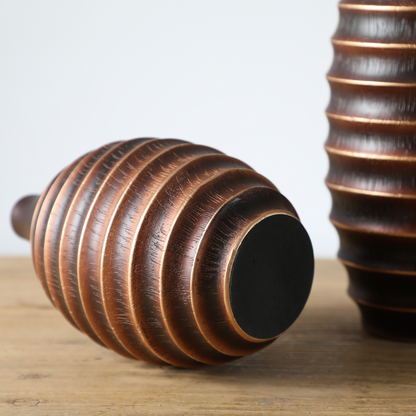 Rustic, tribal, and artisanal-inspired, Ribbed, Textured Surface, vase