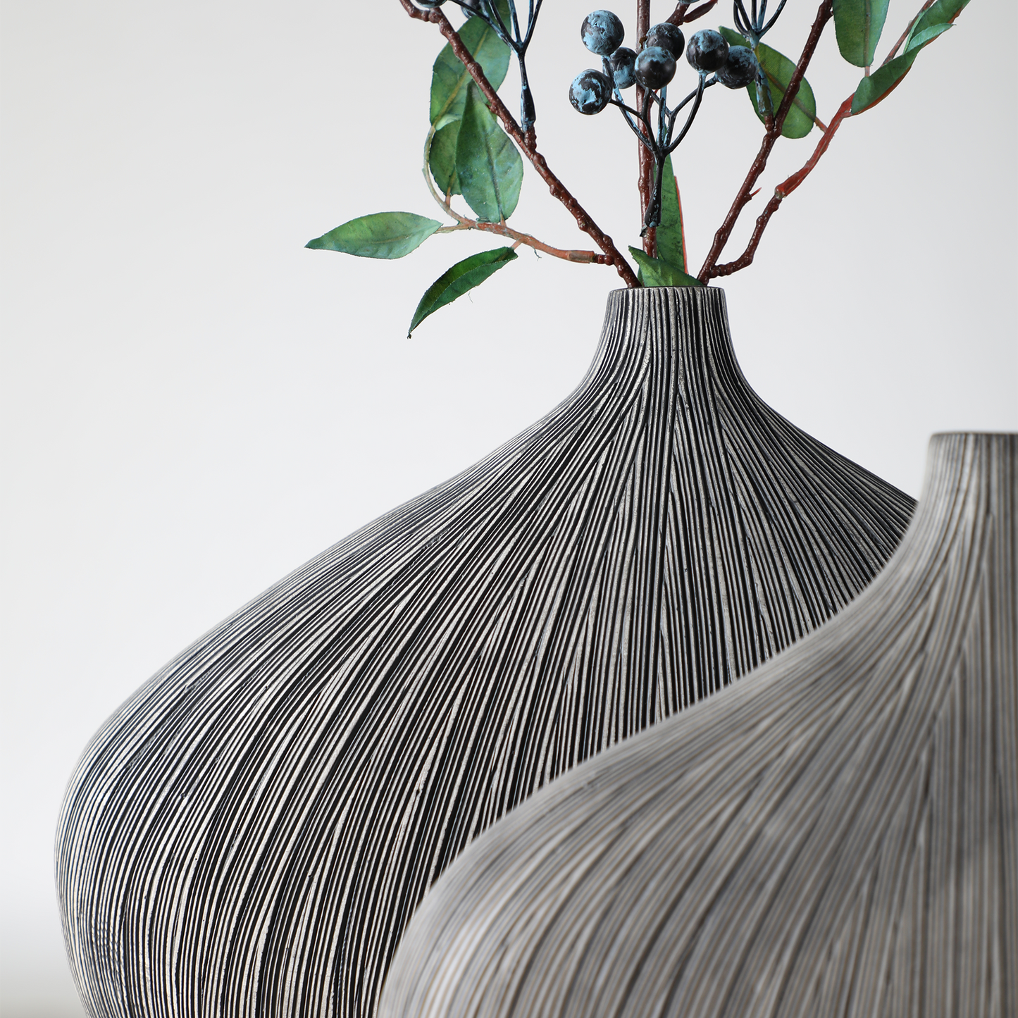 Modern organic, minimalist, and wabi-sabi-inspired, Sleek, Sculptural Forms, vase