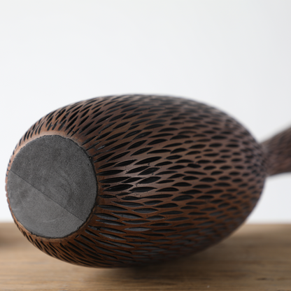 Modern tribal, sculptural, and organic contemporary,Tall, Slender, and Curved Form, vase