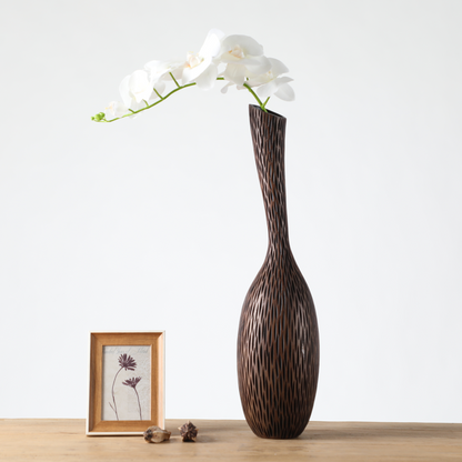 Modern tribal, sculptural, and organic contemporary,Tall, Slender, and Curved Form, vase