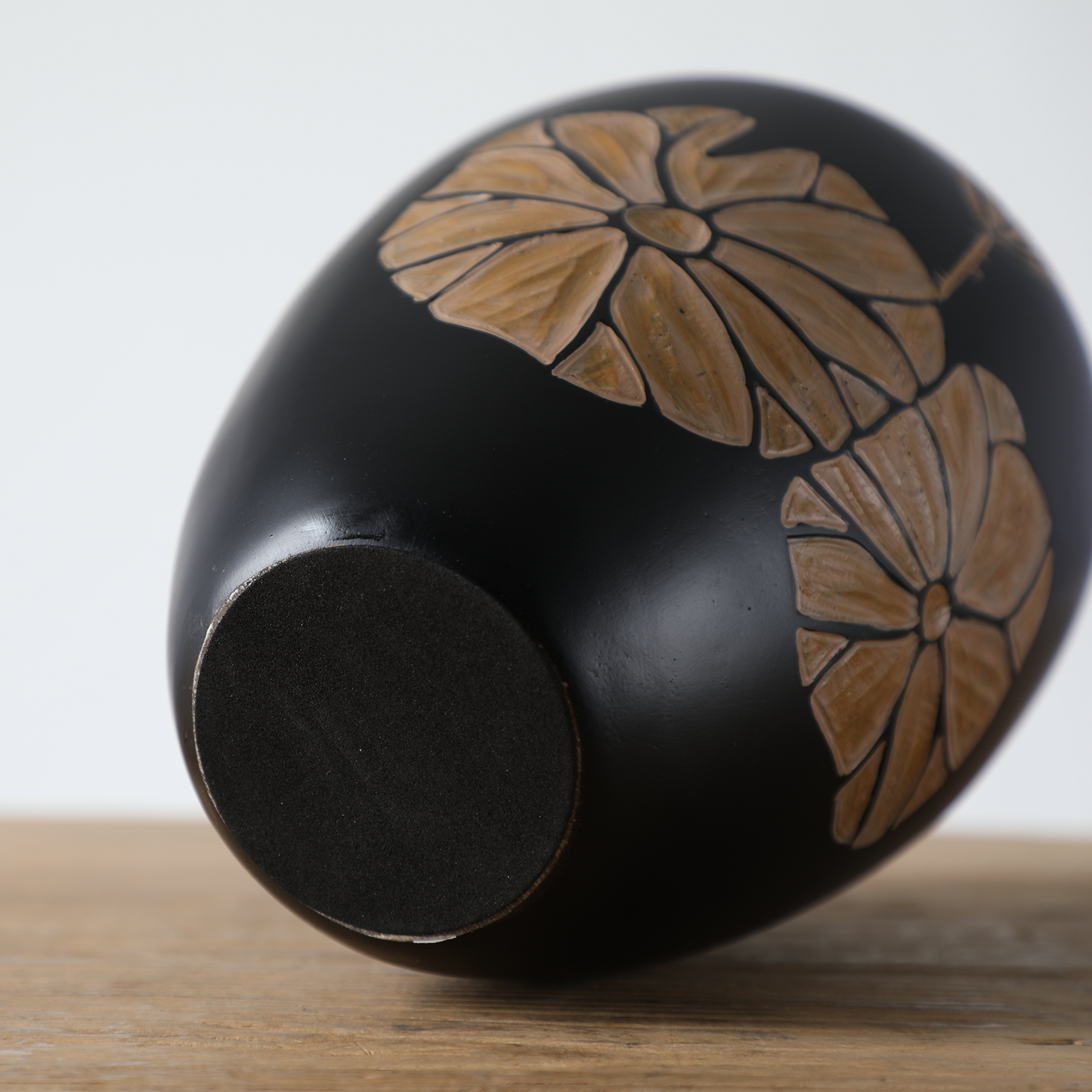 Modern Rustic, bohemian, and handcrafted artisanal,Matte Black Finish, vase