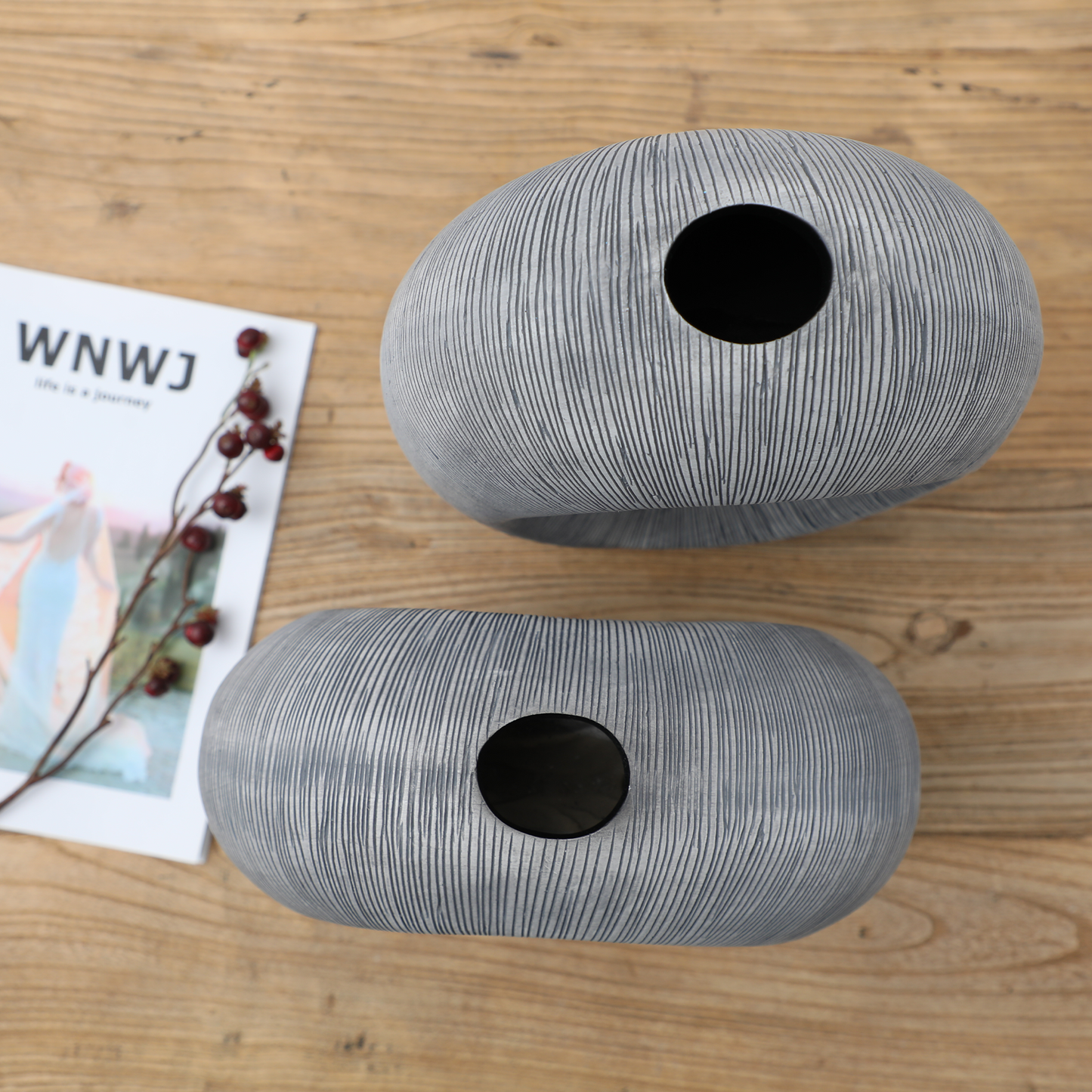 Modern sculptural, organic, and wabi-sabi-inspired,Abstract, Open-Circle Form