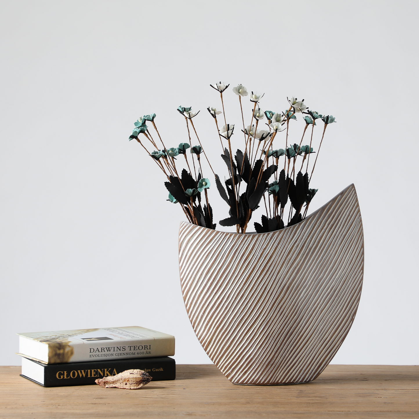 Modern organic, wabi-sabi, and minimalist contemporary, Sculptural, Asymmetrical Form, vase