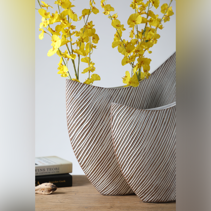Modern organic, wabi-sabi, and minimalist contemporary, Sculptural, Asymmetrical Form, vase