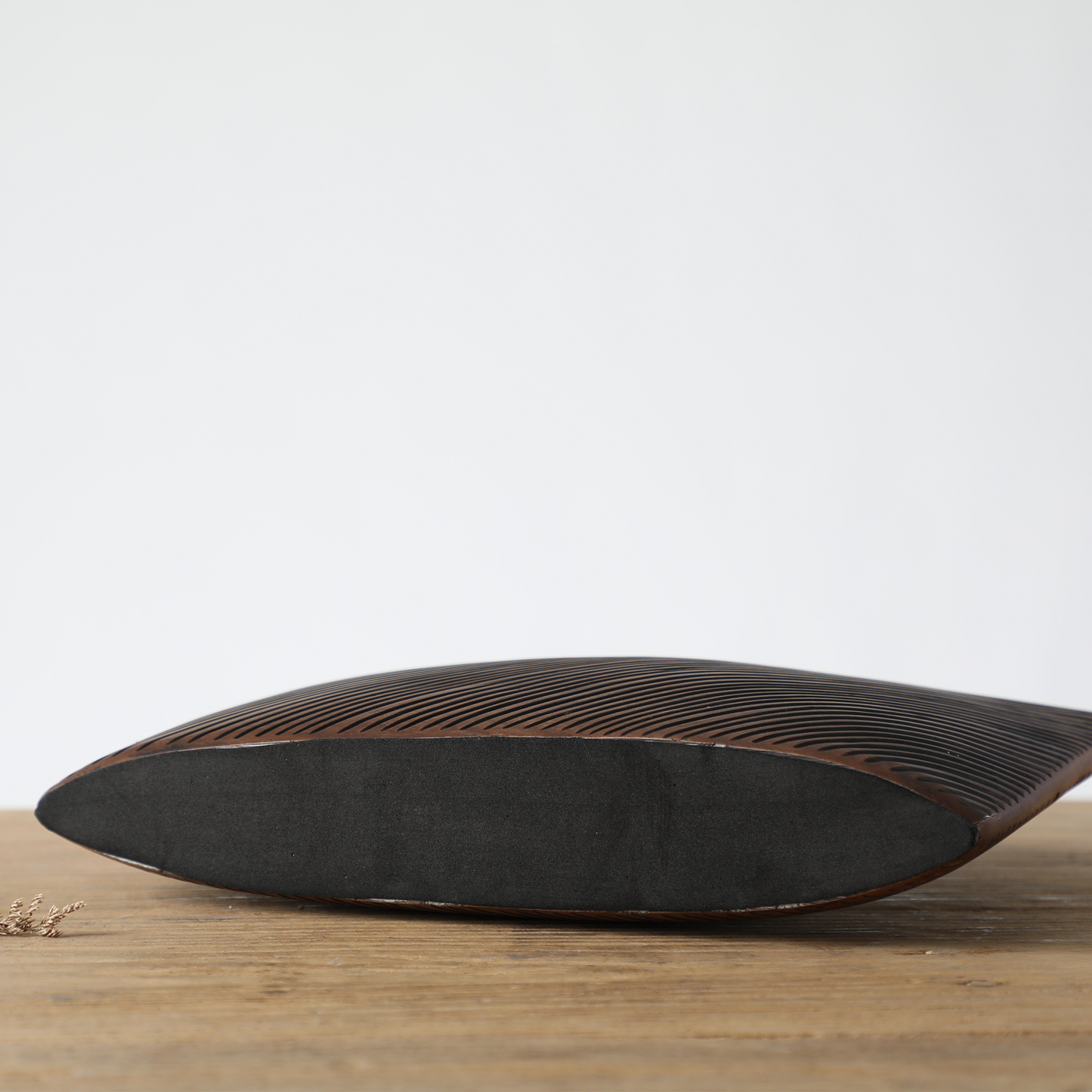 Modern minimalist, sculptural, and organic contemporary aesthetic,Rectangular Form with Soft Curve, Vase