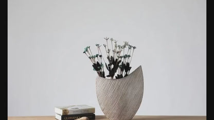 Modern organic, wabi-sabi, and minimalist contemporary, Sculptural, Asymmetrical Form, vase