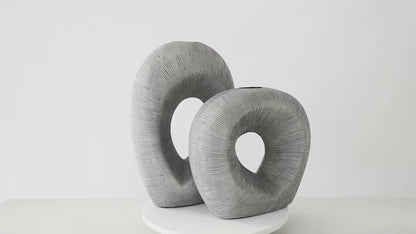 Modern sculptural, organic, and wabi-sabi-inspired,Abstract, Open-Circle Form