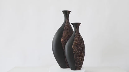 Modern tribal, sculptural, and contemporary luxury,Asymmetrical, vase