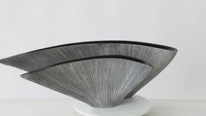 Modern organic, minimalist, and Japandi-inspired,Sculptural, Asymmetrical Shape, Vase