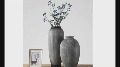 Modern organic, minimalist, and Japandi-inspired,Textured Vertical Lines, vase